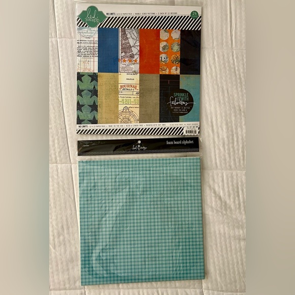 Scrapbook paper bundle of over 100 specialty papers & foam board alphabet - Picture 3 of 12